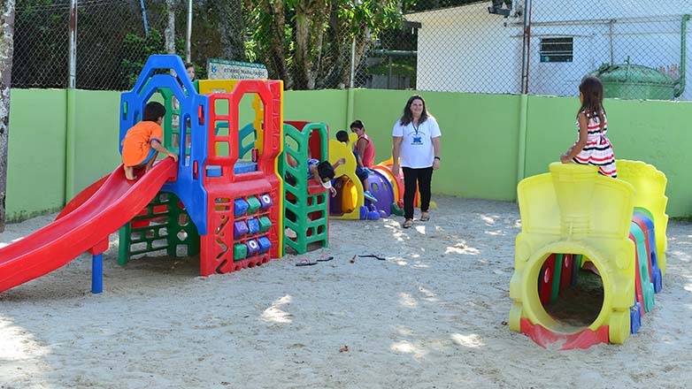 Atividades do evento de entrega da reforma do núcleo de educação infantil de São Francisco Xavier