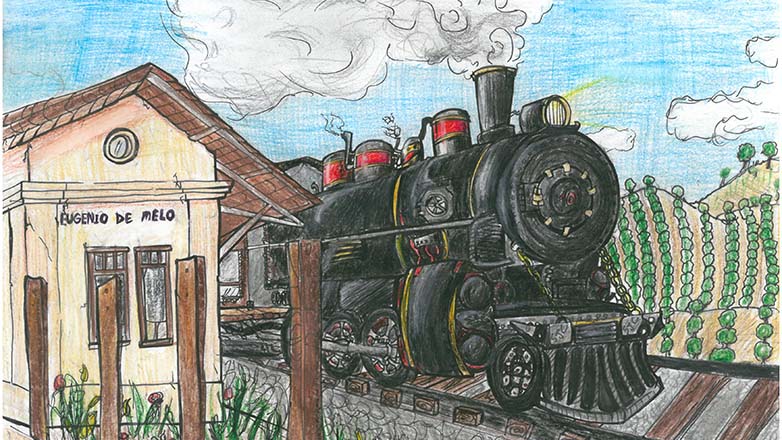 Desenhos dos patrimônios feito pelas crianças