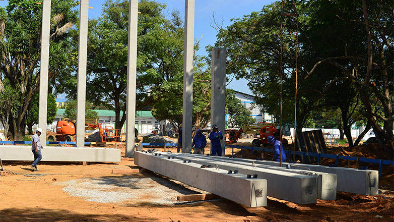 Obras do Novo Teatrão avançam para fase de construção de prédios