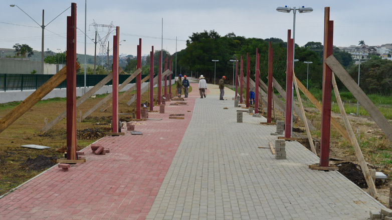 O parque Ribeirão Vermelho, na Urbanova, futura área de lazer e esportiva, está com diversas estruturas em fase final de conclusão