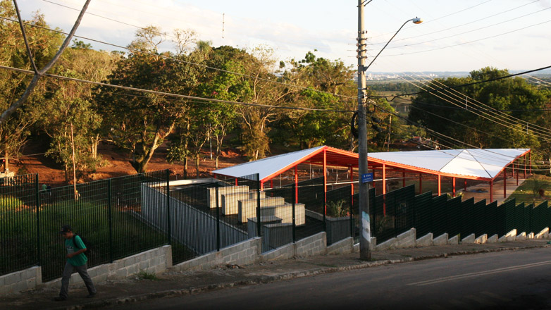 O Parque Alberto Simões está sendo instalado na área remanescente da antiga Fazenda Boa Vista, no Altos de Santana
