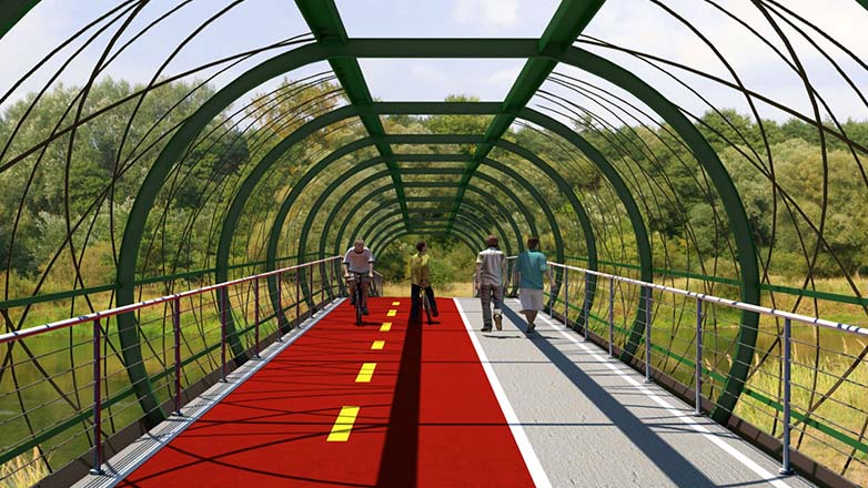 A passarela terá 270 metros de extensão