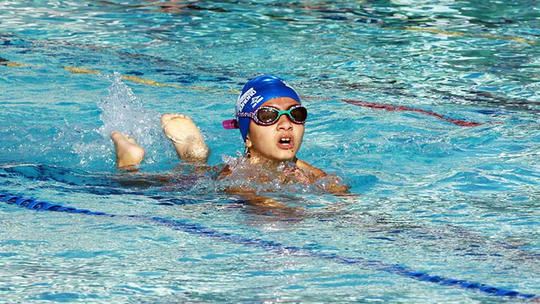 Seletiva de natação realizada no Poliesportivo Altos de Santana
