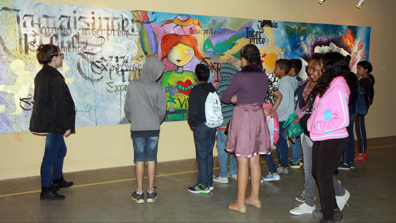 Os estudantes do Pinheirinho conheceram as obras contemporâneas de artistas do Vale do Paraíba e de São Paulo